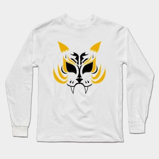 Kitsune Face - Gold Long Sleeve T-Shirt